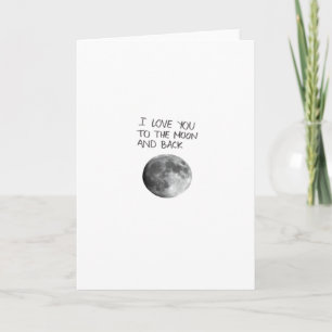 Liefde voor jou tot de maan en terug Modern Esthet Kaart