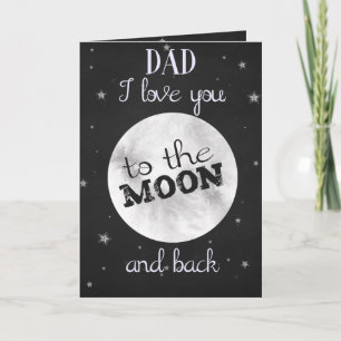 Liefde voor jou tot de maan en terug zwarte vaderd kaart