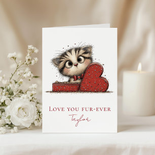 Liefde voor Jou Tot in Eeuwigheid Grappige Katten Feestdagen Kaart