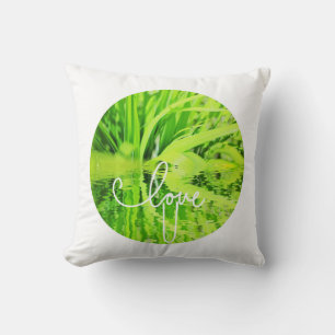 Liefde voor jou U heldergroene gras kussen werp ku