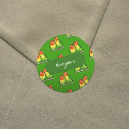 Liefde voor Jou x Voeg je tekst toe Liefdeskoppels Ronde Sticker