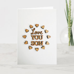 Liefde voor jou zoon houten kaart