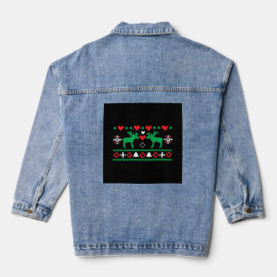 liefde voor Kerstmis Ugly Denim Jacket