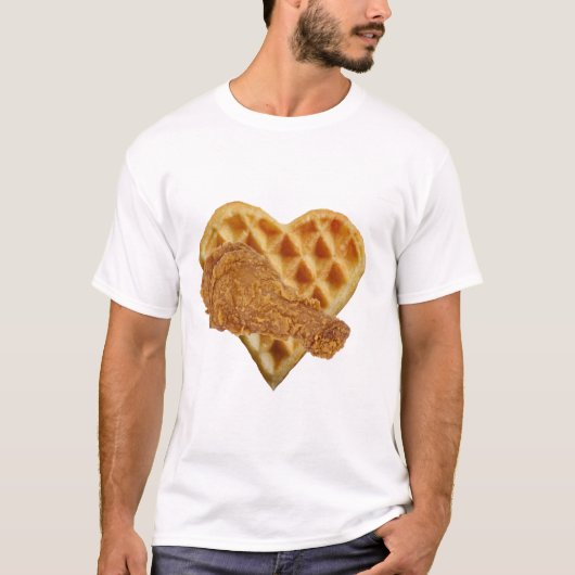 liefde voor kippenwafels t-shirt (Voorkant)