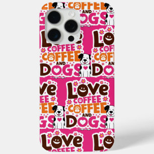 Liefde voor koffie en honden iPhone 15 pro max hoesje
