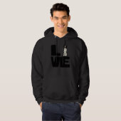 Liefde Voor Mijn Border Collie Hond Hoodie (Voorkant volledig)