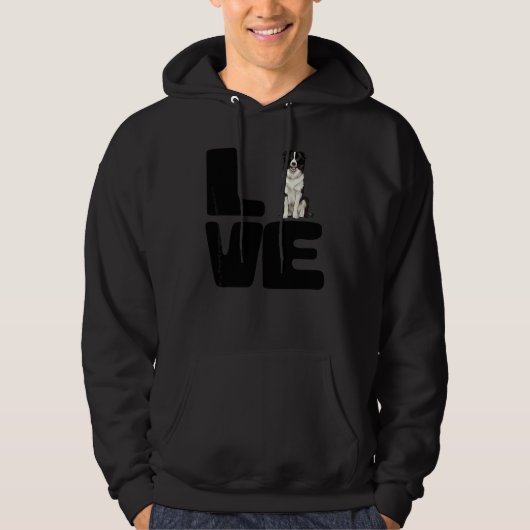 Liefde Voor Mijn Border Collie Hond Hoodie (Voorkant)