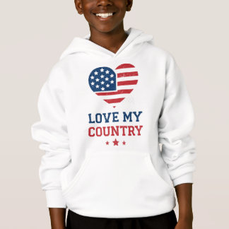 Liefde Voor Mijn Land Patriottisch Hart USA Vlag V