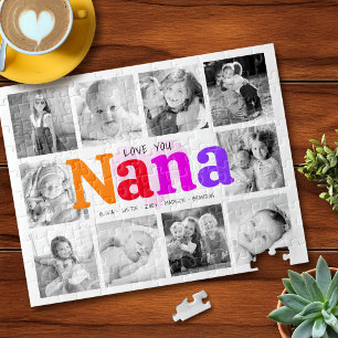 Liefde voor Nana Kleurrijke Regenboog 10 Foto Coll Legpuzzel