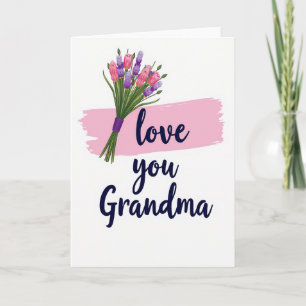 Liefde voor oma bloemkaart kaart