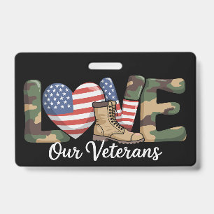 Liefde voor onze veteranendag trotse militaire Ame Badge
