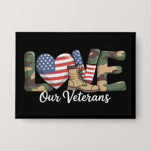 Liefde voor onze veteranendag trotse militaire Ame Button