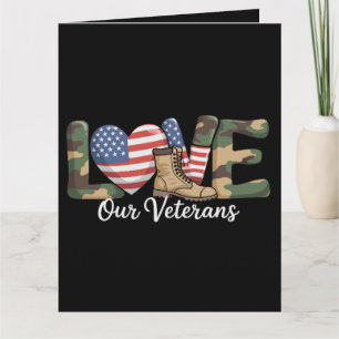 Liefde voor onze veteranendag trotse militaire Ame Kaart