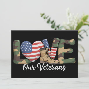 Liefde voor onze veteranendag trotse militaire Ame Kaart