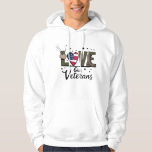 Liefde voor onze veteranendag Trotse militaire vet Hoodie