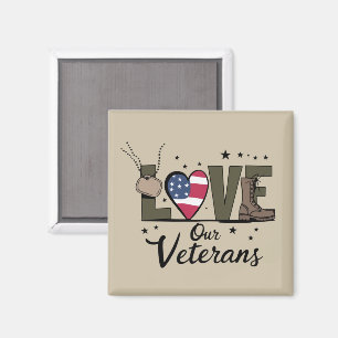 Liefde voor onze veteranendag Trotse militaire vet Magneet