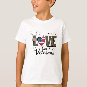 Liefde voor onze veteranendag Trotse militaire vet T-shirt