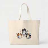 Liefde voor Parti Pomeranians Grote Tote Bag (Voorkant)