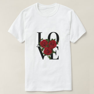Liefde voor rode rozen t-shirt