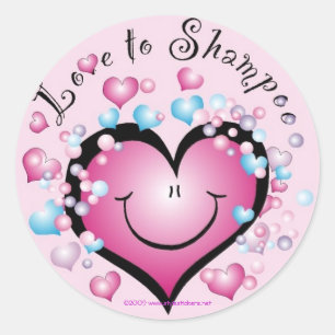 LIEFDE voor shampoo ©StyleStickers™ Ronde Sticker