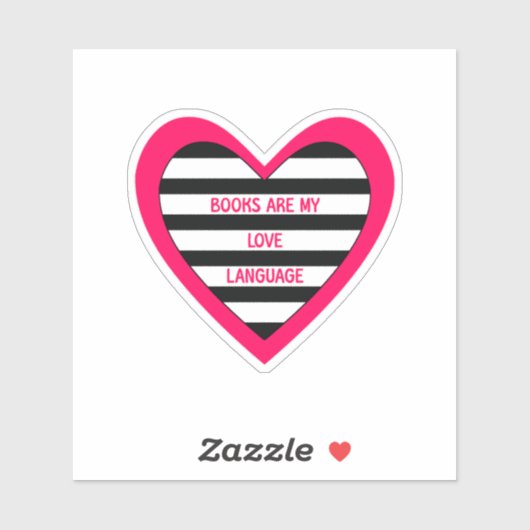 Liefde voor taalboeken sticker (Vel)