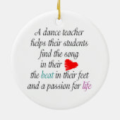 Liefde voor Teach Dance dubbel-sided Ornament (Achterkant)