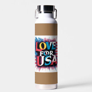 Liefde voor USA Patriotic Water Bottle Waterfles