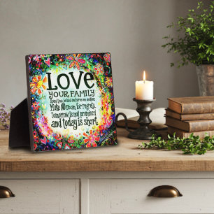 Liefde voor uw familie: 'inspiratie' fotoplaat