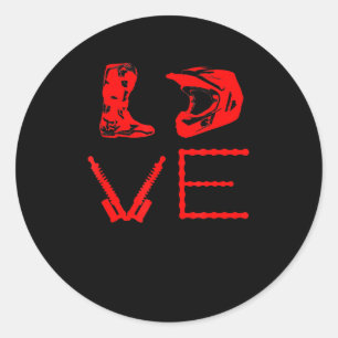 Liefde voor vuile bike Funny Gift voor fietsers Ronde Sticker
