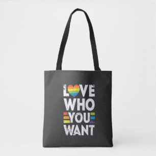 Liefde voor wie je wilt LGBT Pride Month  Draagtas
