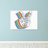 Liefde Vrede Canvas Afdruk (Insitu (Houten vloer))