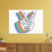 Liefde Vrede Canvas Afdruk (Insitu (Woonkamer))