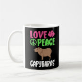 Liefde Vrede Capybaras Leuke Dieren Capybara Lover Koffiemok (Links)