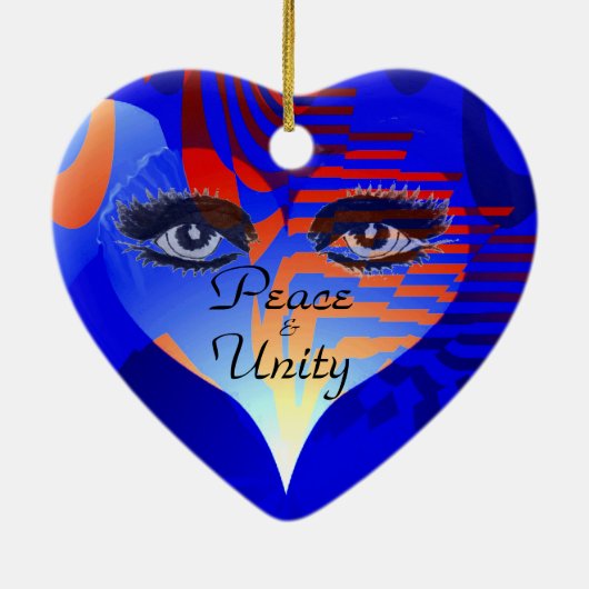 Liefde, vrede en eenheid _ keramisch ornament (Achterkant)