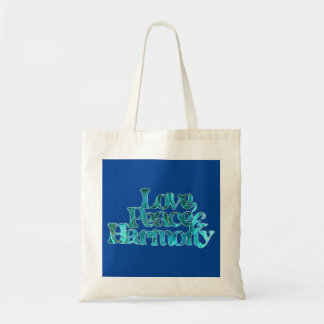 Liefde, vrede en harmonie tote bag
