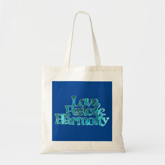 Liefde, vrede en harmonie tote bag (Voorkant)