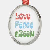 Liefde, Vrede, Groen aangepaste ornament (Links)