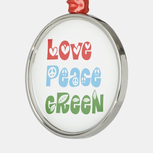 Liefde, Vrede, Groen aangepaste ornament (Links)