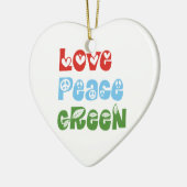 Liefde, Vrede, Groen aangepaste ornament (Links)