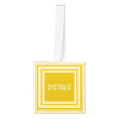 Liefde Vrede Hoop en Vreugde Kubus Ornament (Voorkant)