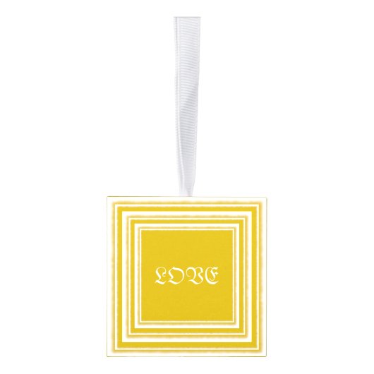 Liefde Vrede Hoop en Vreugde Kubus Ornament (Rechts)