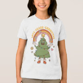Liefde, Vrede, Kerstmis - een groovy vakantie Tri-Blend Shirt (Voorkant)
