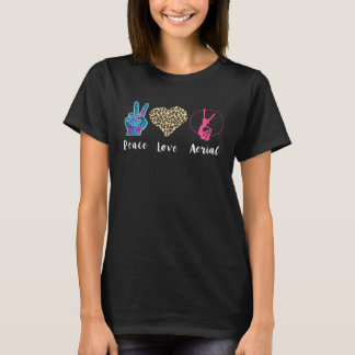 Liefde Vrede Luchtluipaard Hart Lucht Acrobatische T-shirt