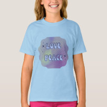 Liefde Vrede Pastel Esthetisch Kinderen T-Shirt