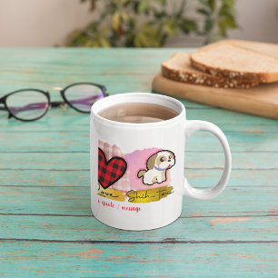 Liefde Vrede Shih tzu Valentijnsdag Hondenliefhebb Koffiemok