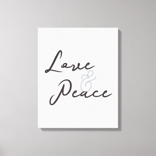 Liefde & Vrede Stretched Canvas Afdruk (Voorkant)