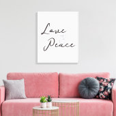 Liefde & Vrede Stretched Canvas Afdruk (Insitu (Woonkamer))