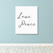 Liefde & Vrede Stretched Canvas Afdruk (Insitu (Houten vloer))