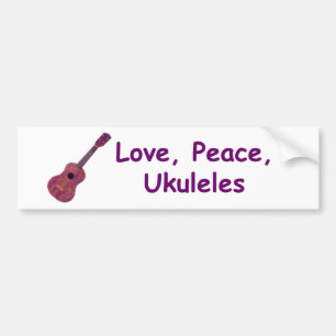 Liefde, Vrede, Ukuleles Bumpersticker