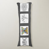 Liefde Vrede Vrijheid Harmonie Body Kussen (Voorkant Verticaal)